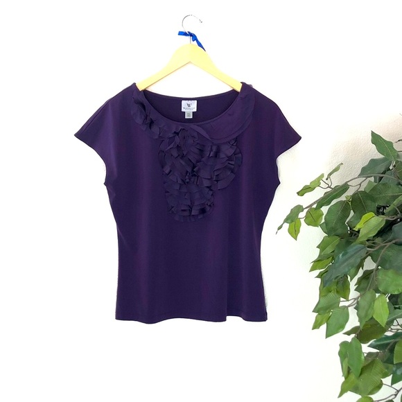 Worthington Tops - • Worthington Petite Plum Stretch Top